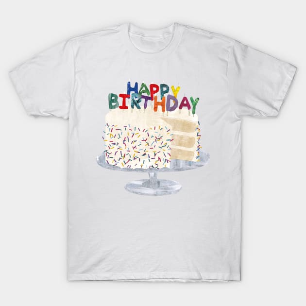 Birthday cake T-Shirt by Babban Gaelg